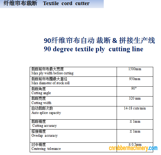 桂林中昊90纖維簾布自動裁斷&拼接生產線